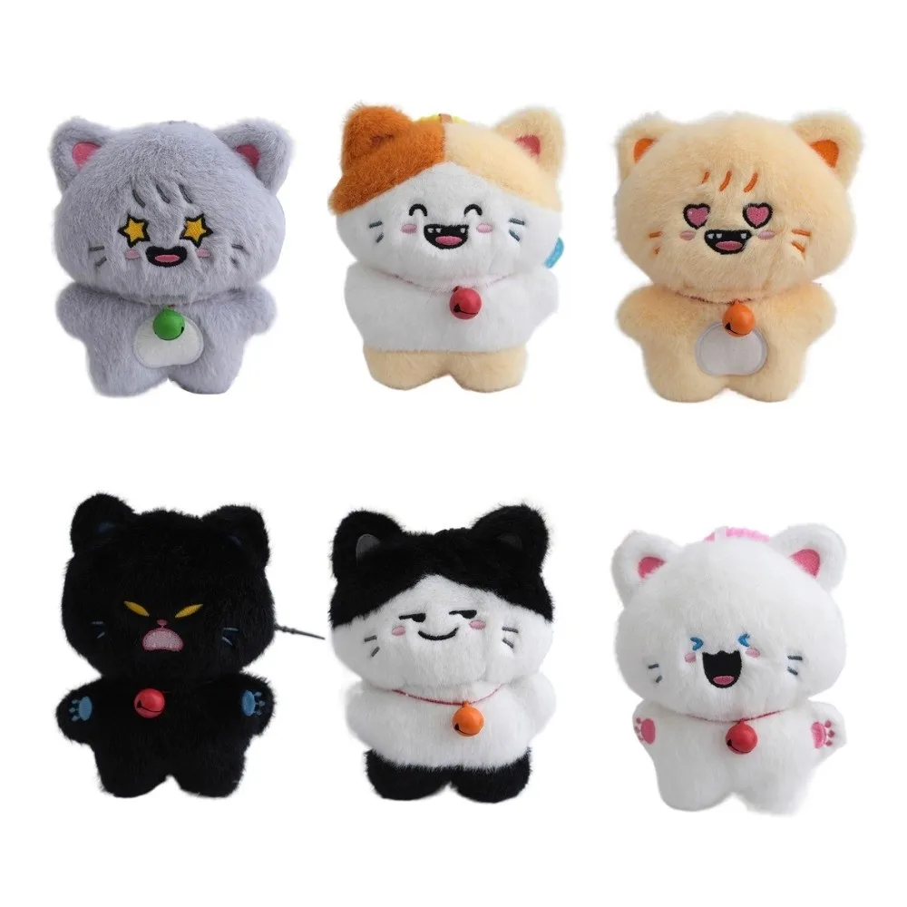 Backpack Pendant Bell Cat Keychain Animals Stuffed Cat Pendant Soft Kawaii Cat Pendant Birthday Gifts