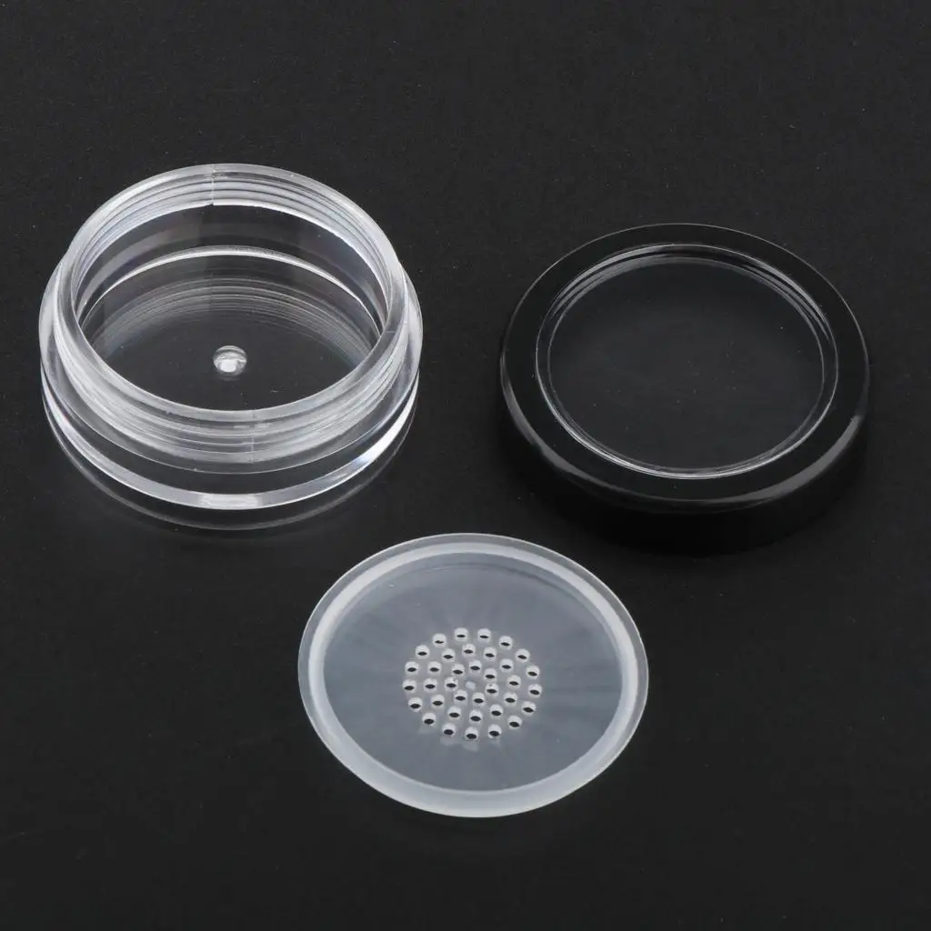 2X 10x 10g Loose Powder Container Sifter Lids Powder Puff Case DIY Cosmetic Box