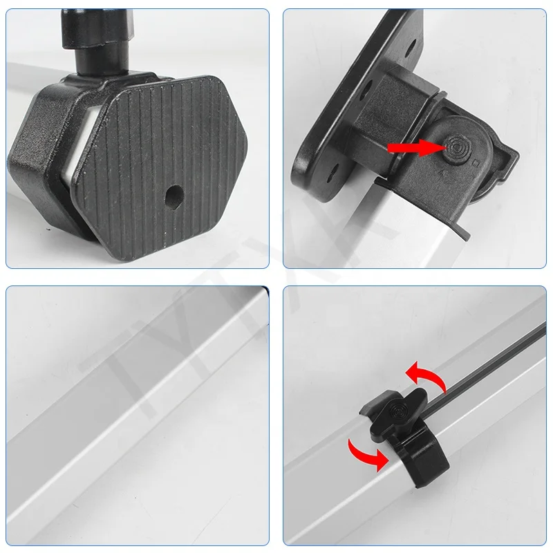 Acessórios OEM RV Material de liga de alumínio Ajustável para cima e para baixo Antioxidante Camper Dobrável Armazenamento Pernas de mesa RV
