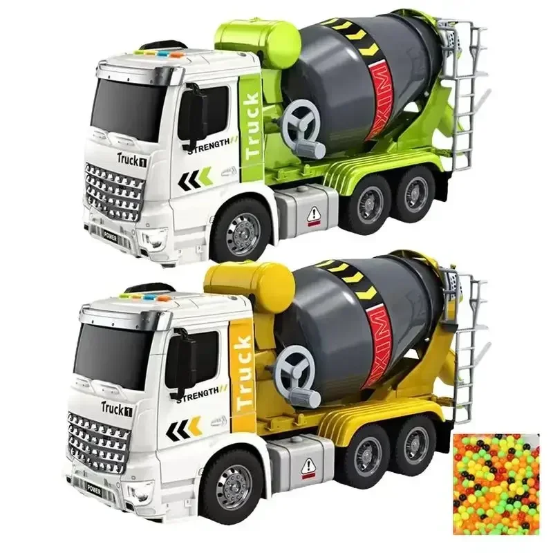 Simulation Engineering Truck Inertial Cement Mixing Discharge Acousto-optic Concrete Set Toy Car Toys for Kids 2 To 4 Years Old