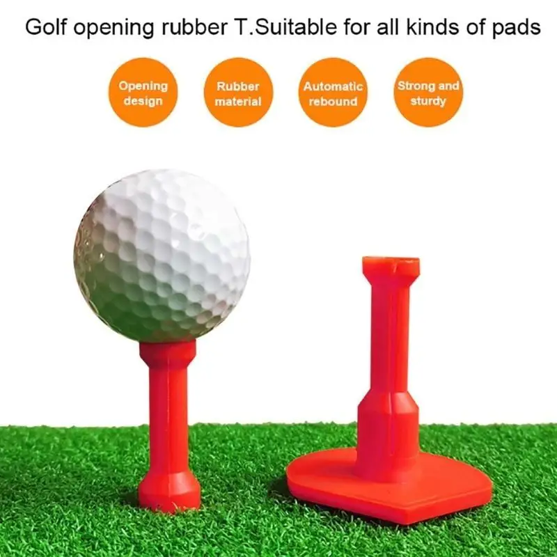 

Golf Rubber Tees Driving Golf Tees Holder Durable Golf Opening Rubber Tees for Indoor Outdoor Practice Mat