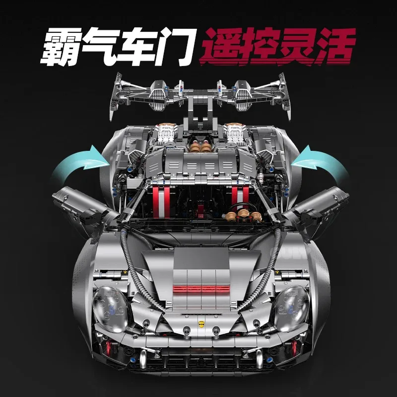 10629 1:8 MOC รถแข่งซูเปอร์เทคนิค 918 ตัวต่อบล็อก ของเล่นประกอบแบบจำลองสำหรับเด็ก ของขวัญคริสต์มาส 3903 ชิ้น