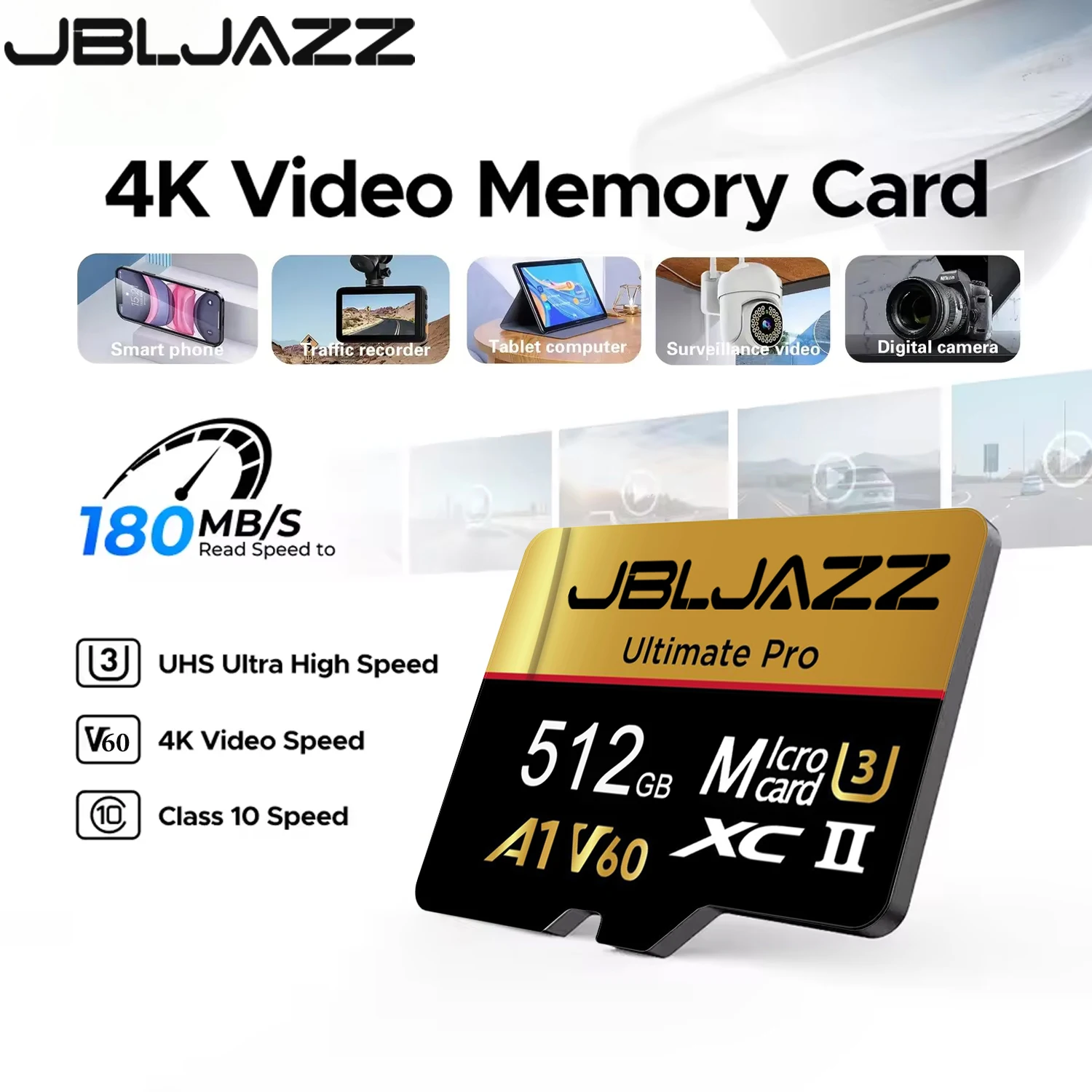 Tarjeta SD original U3 V60 4K Micro SD de alta velocidad, tarjeta de memoria de 128GB C10, tarjetas TF Flash para cámara de acción GoPro