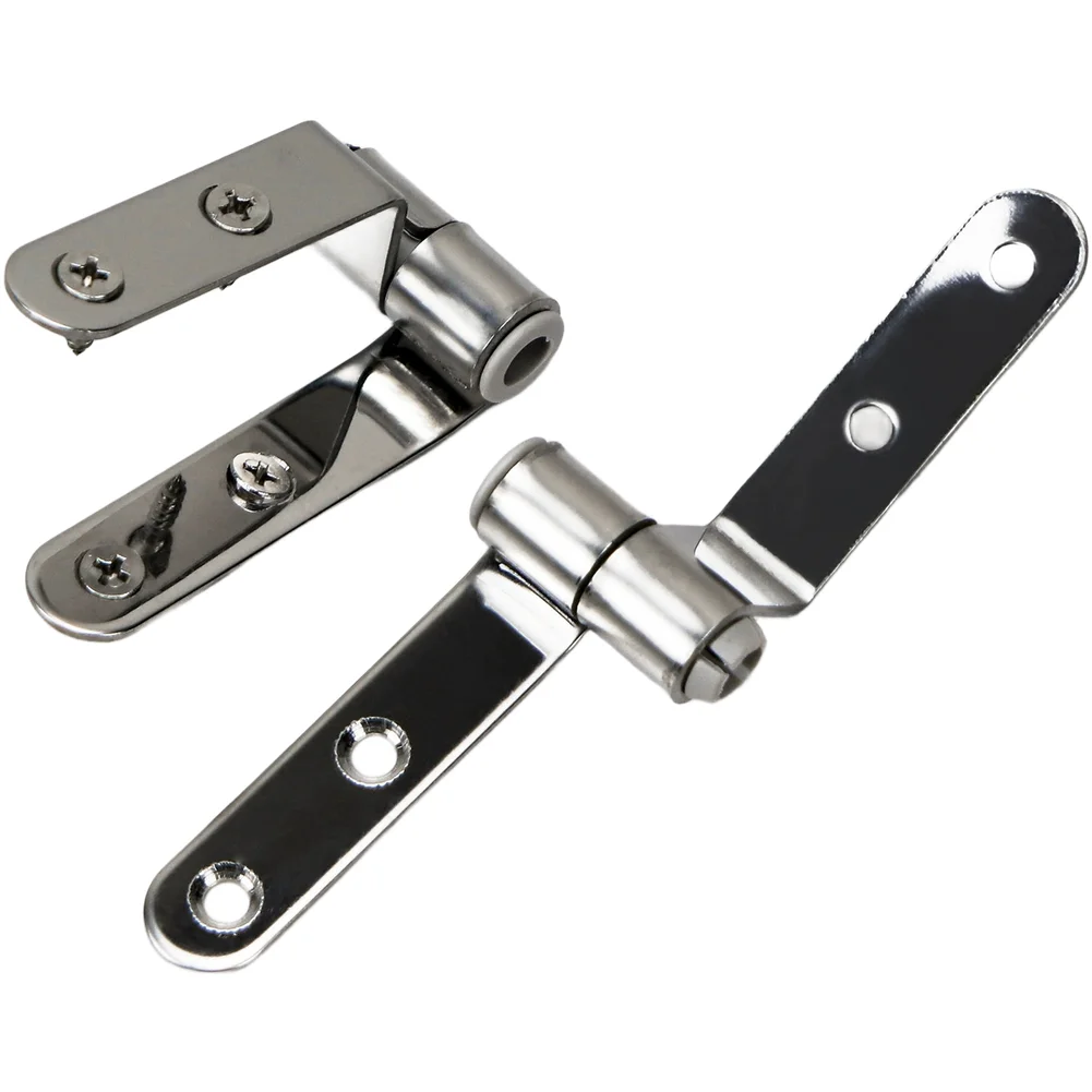 Stainless Steel Toilet Seat Hinges with Screws for Standard Toilet Seats 304 Grade Dampness Resistant Quiet Closing