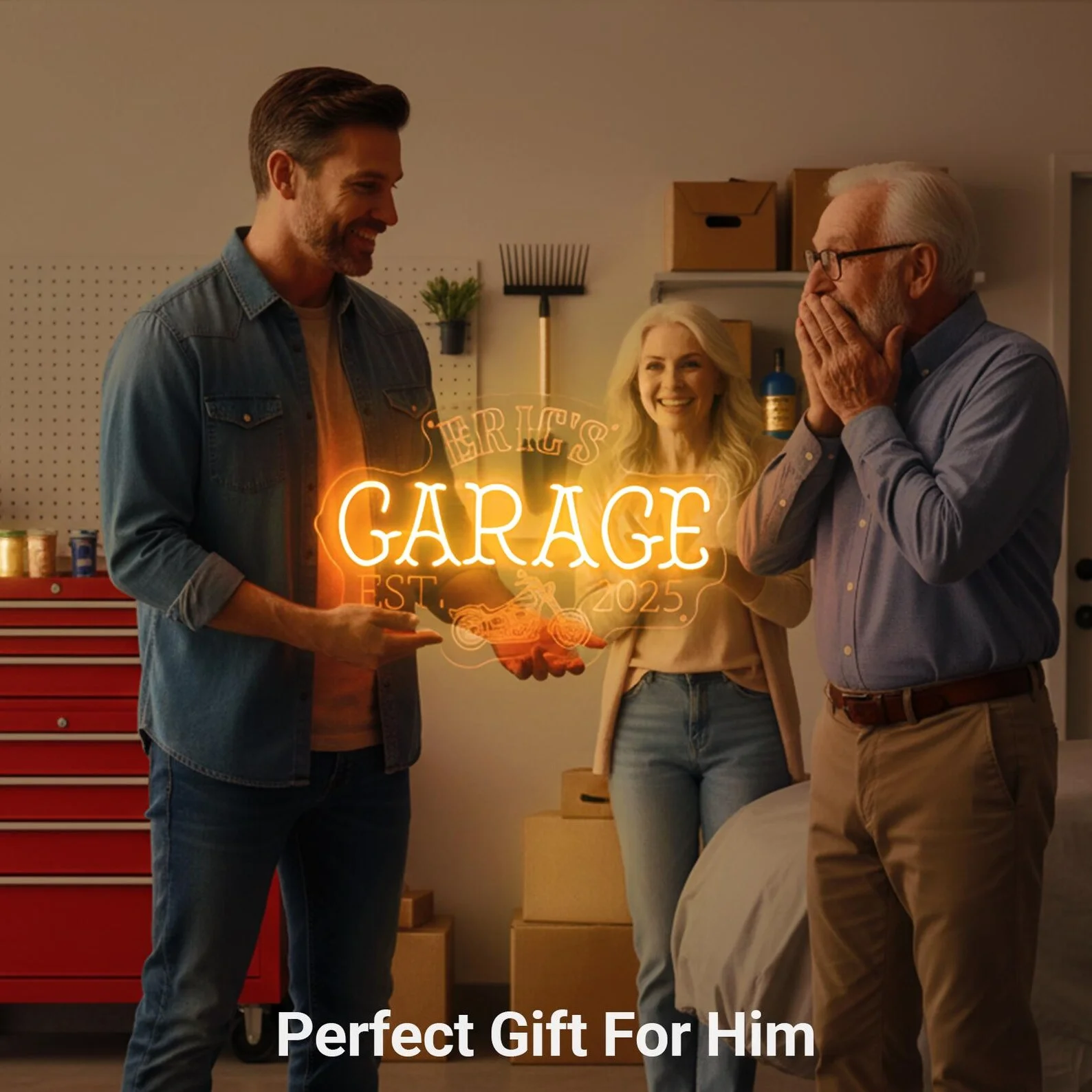 علامة نيون جراج مخصصة ، علامة نيون للدراجة النارية ، ديكور بار المرآب ، علامة سيارة ورشة العمل ، هدايا للأب ، صديقها ، الزوج ، علامة نيون مخصصة #4