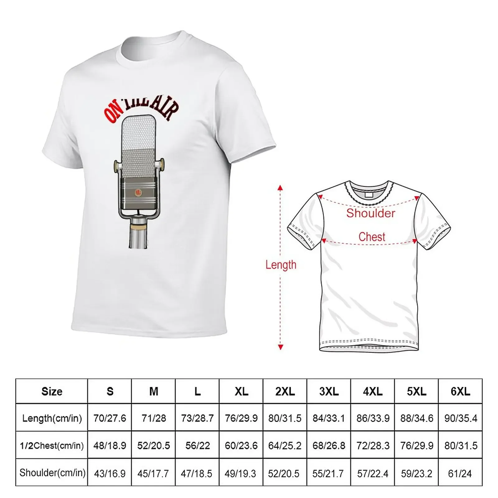 New Radio microphone T-Shirt plus size clothes summer top tshirts for men