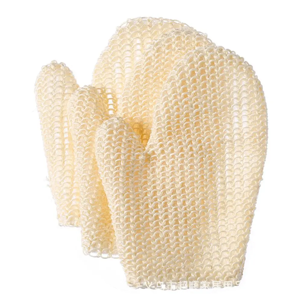 Bathing Accessories Peeling Mitt Skin Wash Massage Sponge Exfoliating Glove Shower Brush Body Scrubber Sisal Bath Gloves