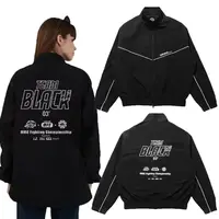 Women Men Black Zipper Jacket, Jinx Manhwa Team Black Jaekyung Cosplay Coat MMA Fight Championship Casual Costume