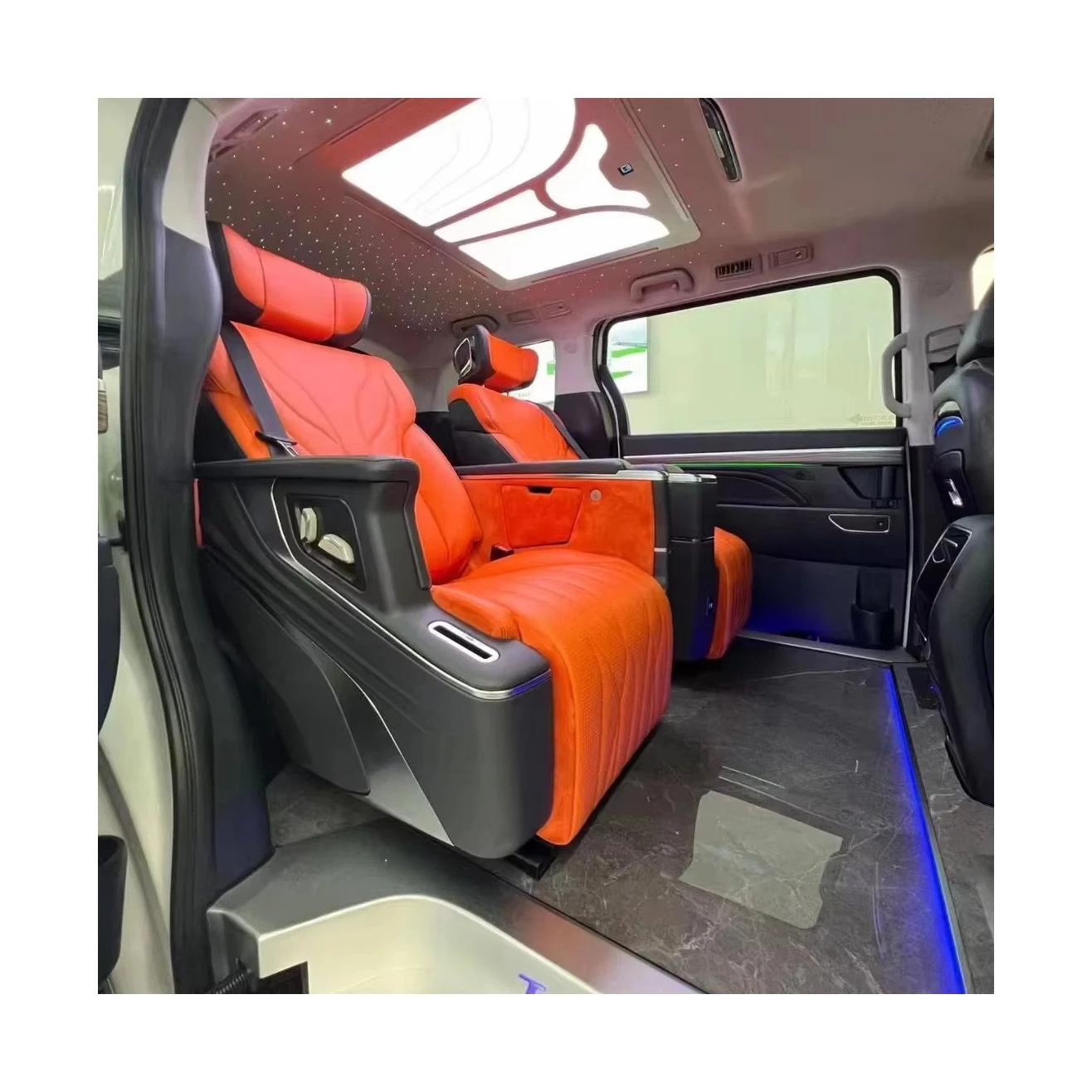 RV Swivel Seat,Car Recliner Seats Vito Conversion Kit for Toyota Alphard Seat Luxury Car Leather Electric Vehicle Car Seats