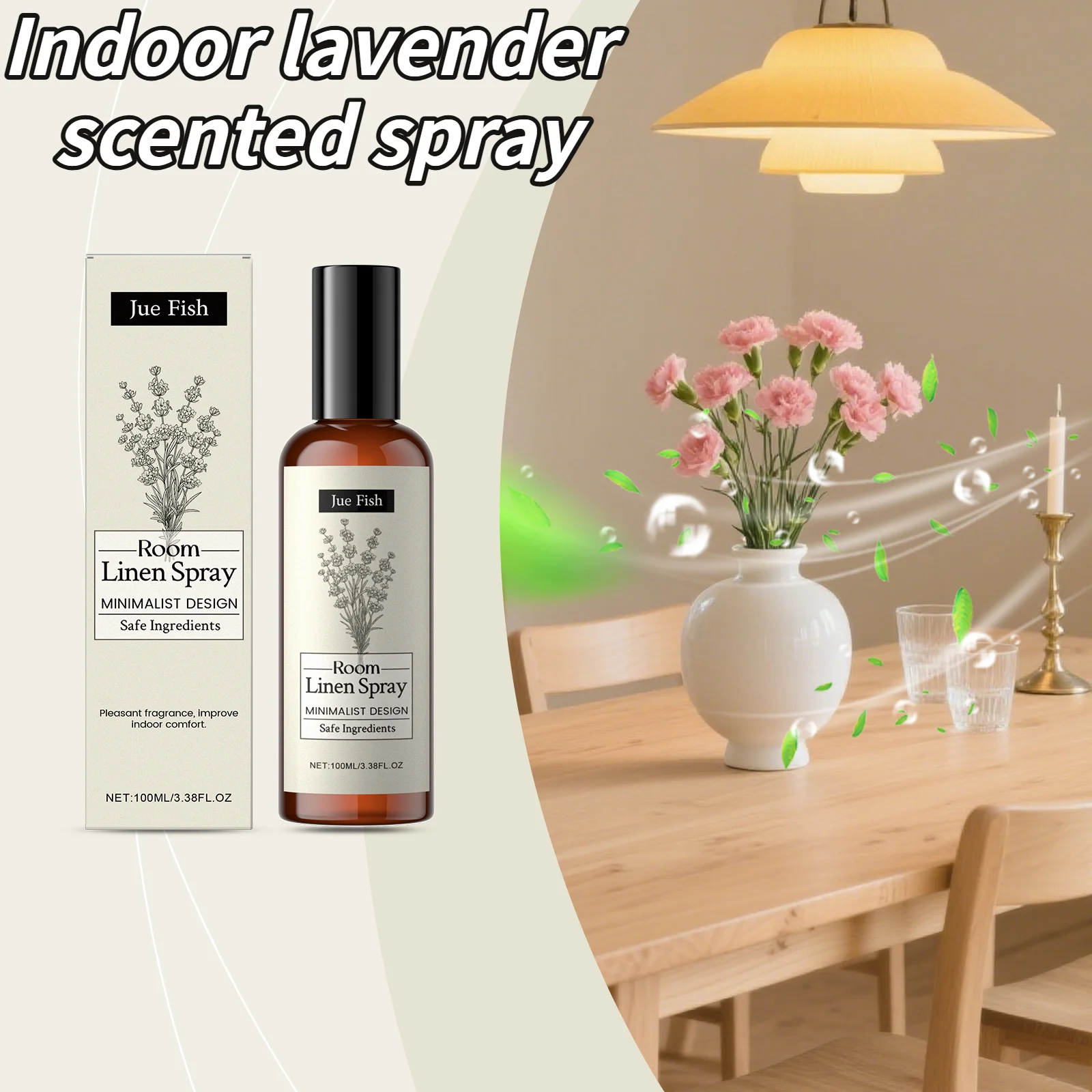 

Ароматический спрей с лавандой для помещений - стойкая свежесть, улучшает качество воздуха в помещении, бытовой дезодорант и освежитель воздуха 100 мл