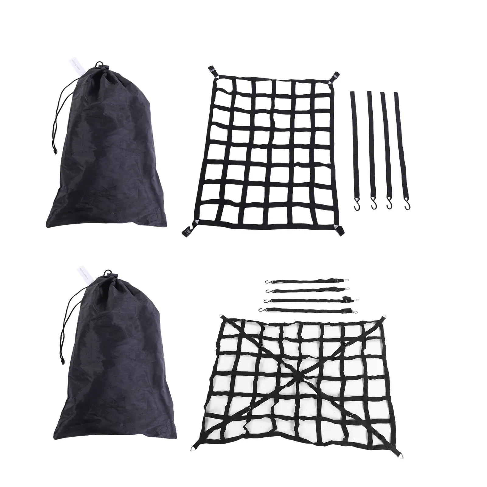 

Pickup Cargo Net Strong Load Bearing Adjustable Multifunctional Heavy Duty Roof Rack Cargo Basket Net with S Hook