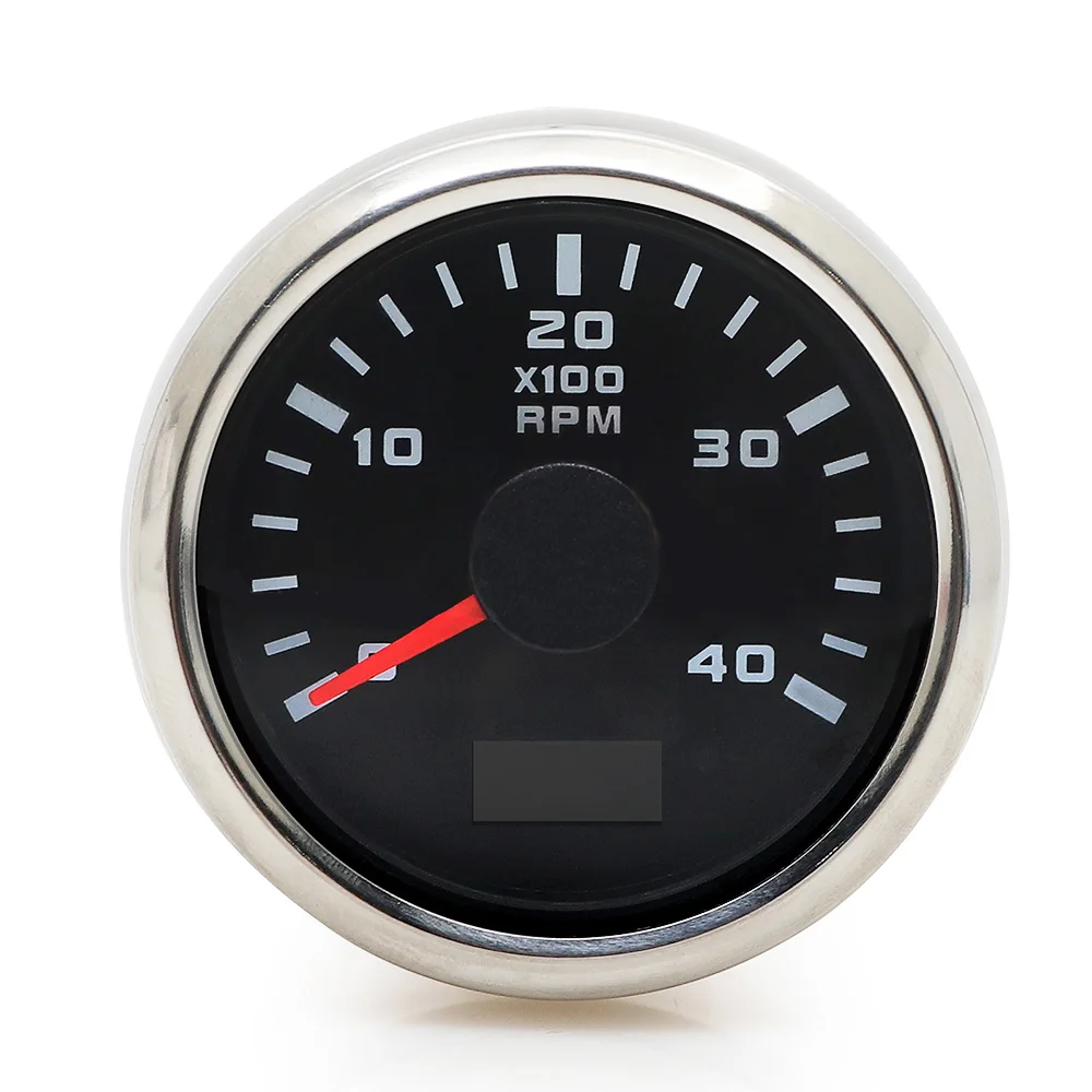 52mm 4000 RPM Tacho Meter Pointer Tachometer Gauge With Red Backlight For Car Marine Boat Yacht RV Camper 9-30V