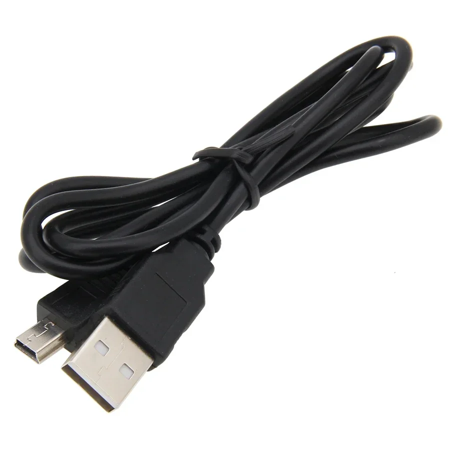 Cable de carga USB 1000 A Mini B, cargador de datos macho de 5 pines, línea de carga para MP3, MP4, cámara GPS, color negro, 2,0 unidades por lote