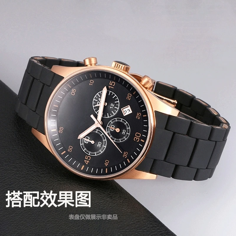 Rubber clad steel Watchband Fo - Men'S Accessories Armani recension och pris