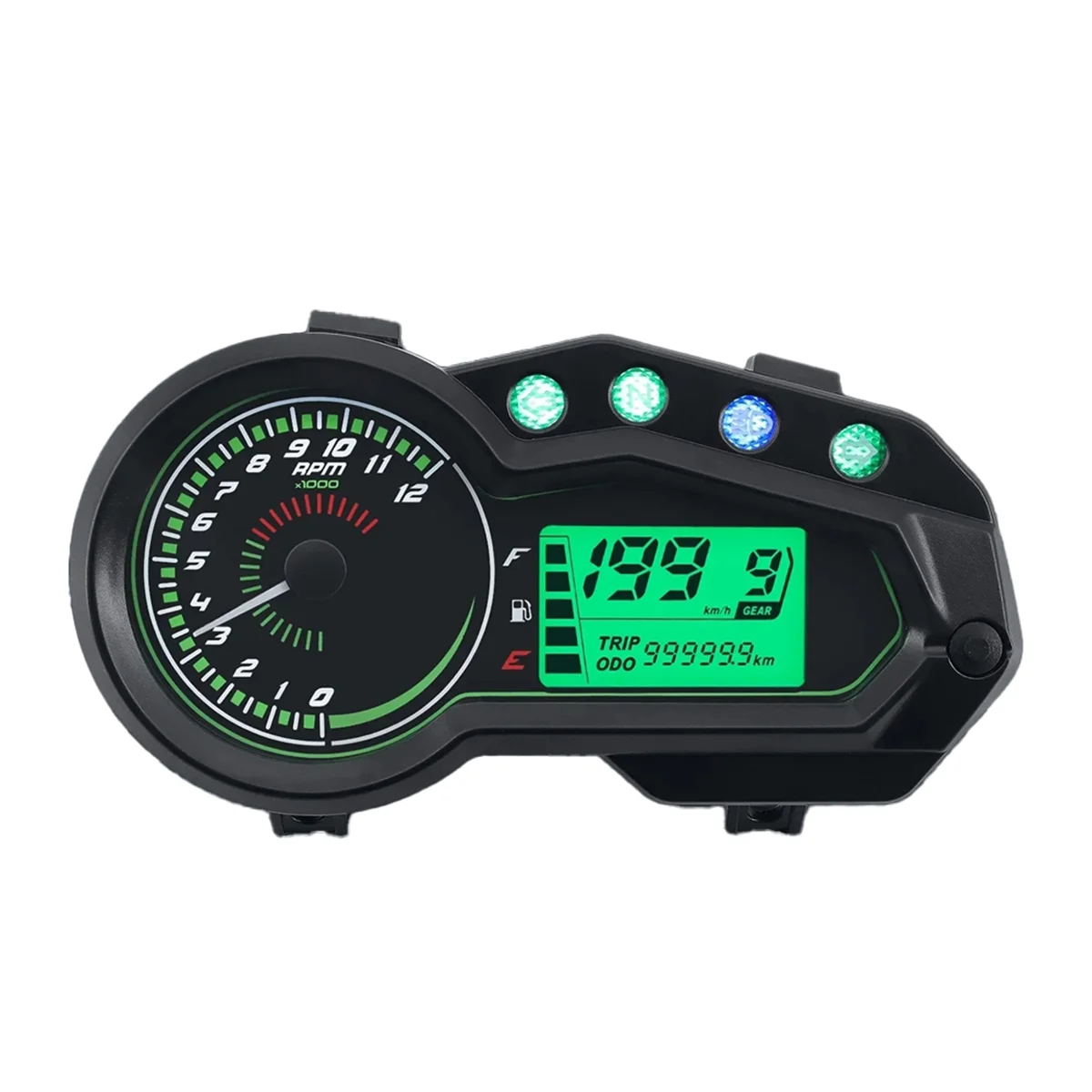 

Retails ADQ Motorcycle Speedometer Tachometer 12000 RPM Meter Universal Motor Vehicle GEAR Indicator TRIP ODO Odometer Fuel