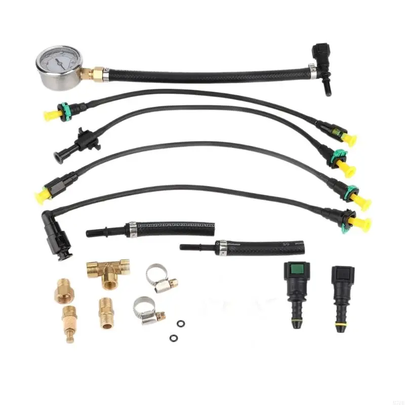 M76E Pressure Diagnostic Tool Set with Analog Hoses, Fittings, Rings, Clamps, and Storage Case for Fuel System Pressure Checks