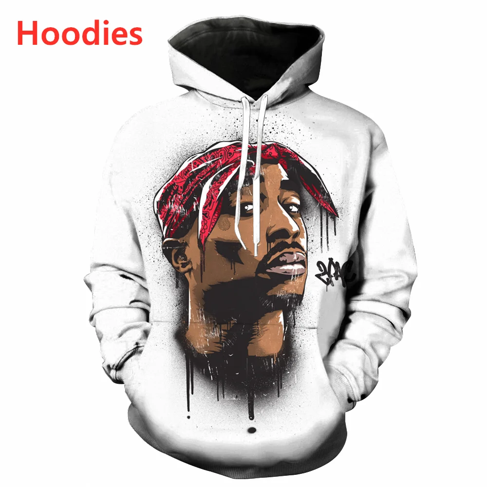 

New 3D Print Causal Clothing Legend Rapper Tupac 2Pac Fashion Men Women Hoodies Plus Size S-7XL Harajuku Man Hoodies