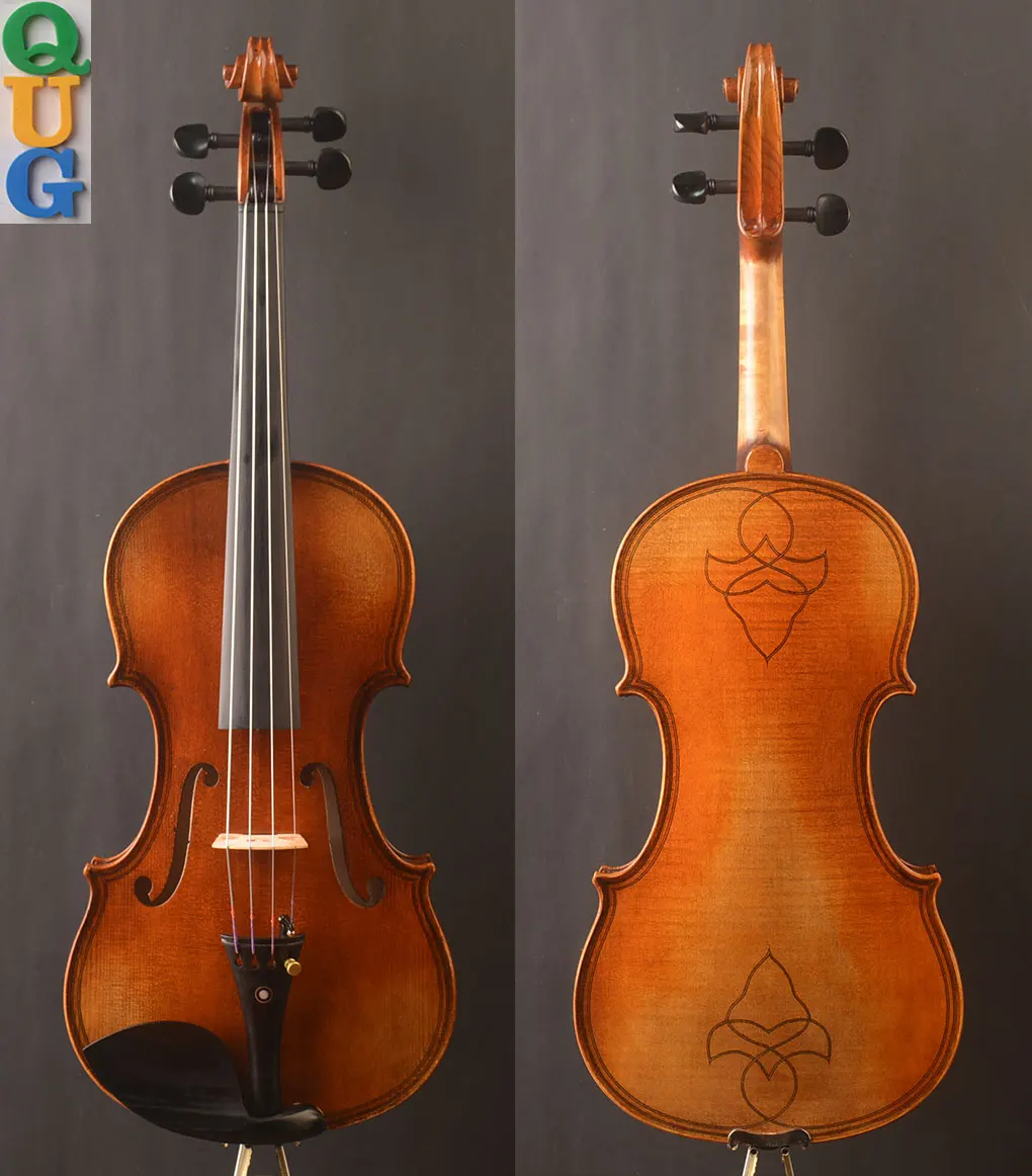 Maggini style!Double purfling,Full size violin, Slim body,artistic violin, Fine tone