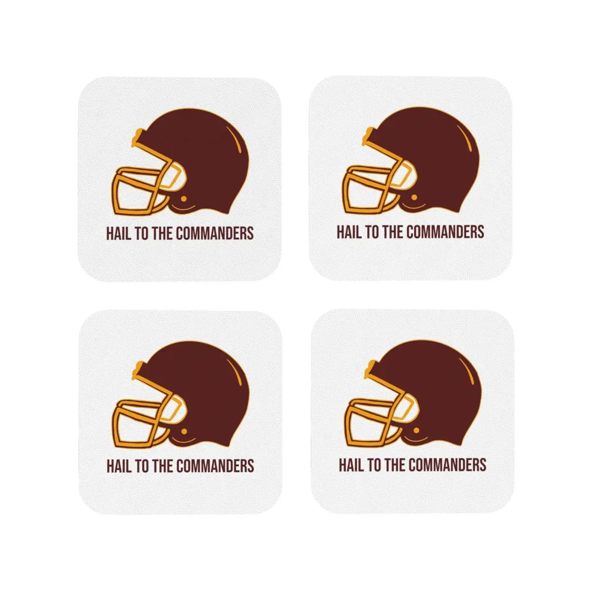

Hail To The Commanders - Washington Commanders Coasters Kitchen Placemats Insulation Cup Coffee Mats For Decor Home Set of 4