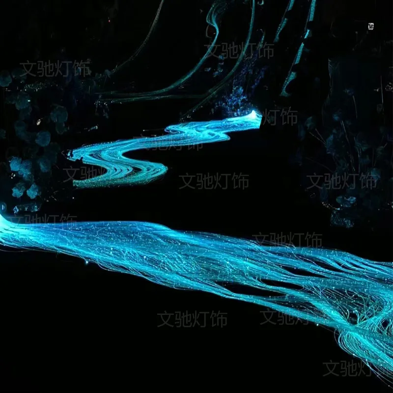 Fiber optic lamp wedding props wedding river galaxy waterfall wedding hall layout Internet celebrity fiber optic lamp
