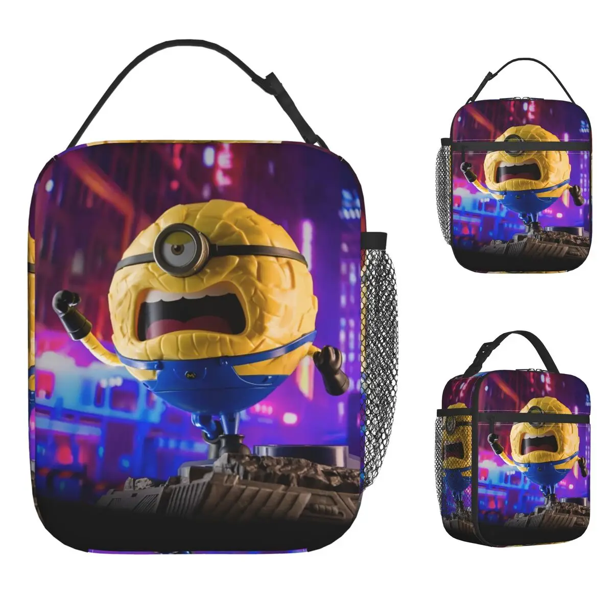 

МЕГА M-Minions изолированная сумка для обеда с героями мультфильмов, контейнер для обеда большой емкости, термосумка, сумка-тоут, ланч-бокс для колледжа, для мужчин и женщин