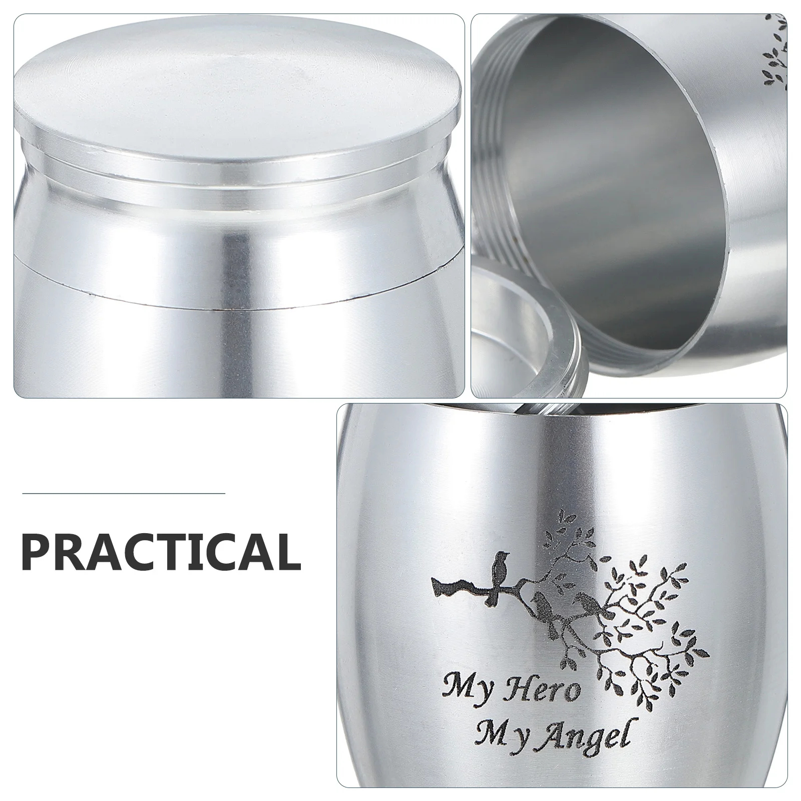 

Pet Ash Urn Memorial Jar Cremation Container Bone Storage Bottle Small Waterproof Anti Rust Long Lasting Shine Beautiful Design