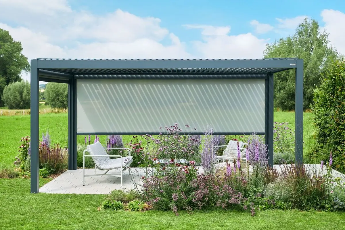 

Modern Motorized Aluminum Garden Gazebos Waterproof Outdoor Pergola Louvered Roof for Patio Backyard Sunshade Sun Protection