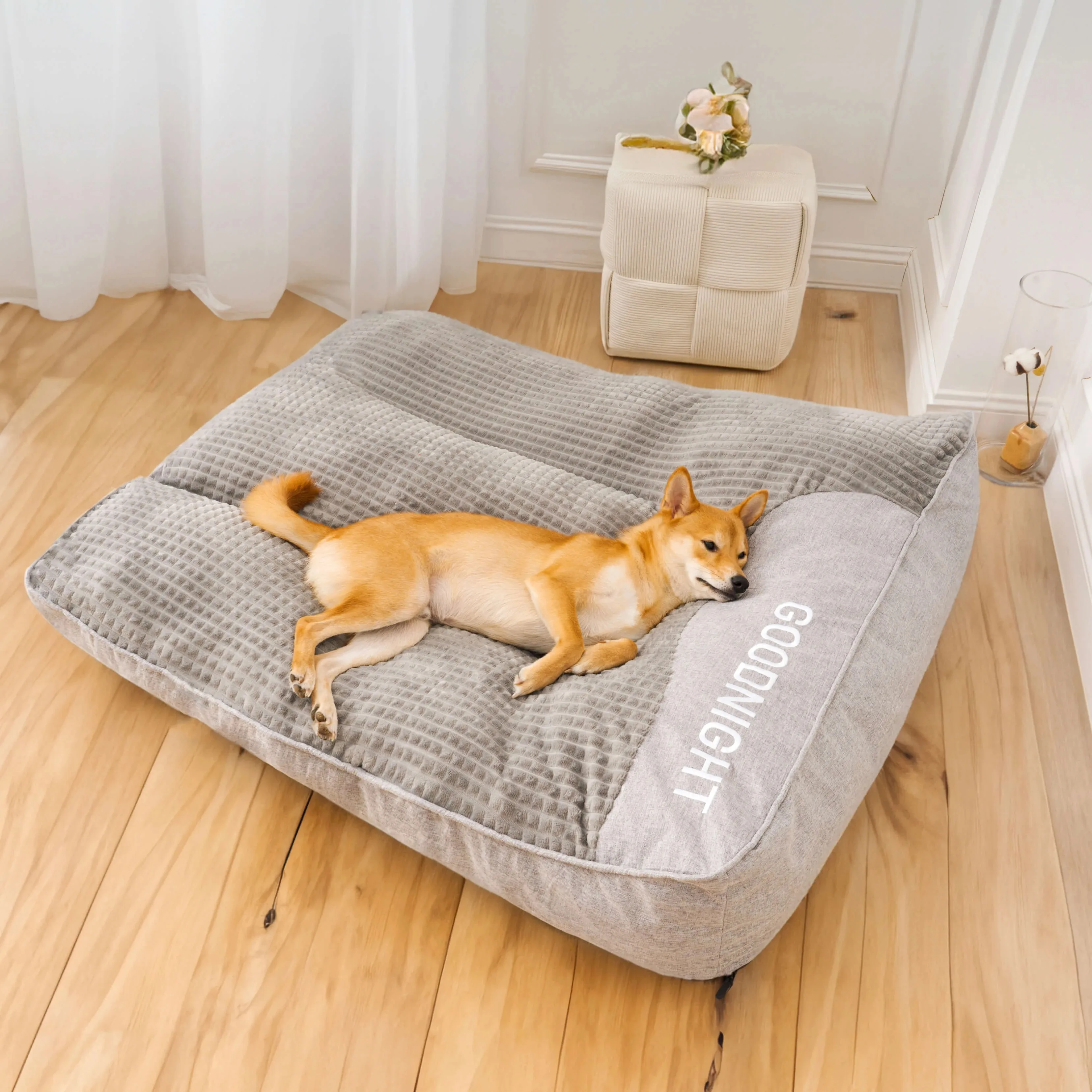 

Large Dog Bed Square Plush Cat Nest Kennel All Season Washable Dog Sofa Waterproof Mattress Cat Bed for Medium Dogs Accessories