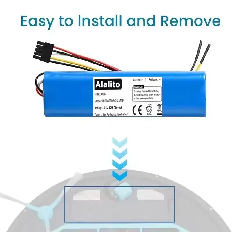 

14.4V 12800mAh Battery Pack 100% New for For CECOTEC CONGA 3090 3091 3092 1690 1890 2090 2290 Robot Vacuum Cleaner Accessories