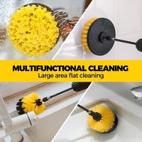 7pcs Deep Cleaning Drill Brush Set Durable Multi-function Drill Scrub Kit PP Round Drill Attachment Cleaning Tool