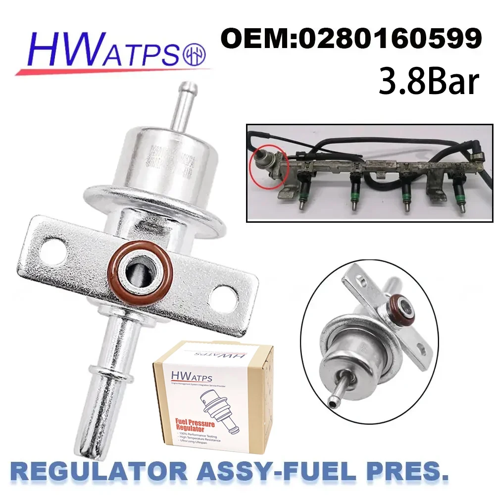 

For Ford Focus Fiesta Fusion Puma Fuel Pressure Regulator 3.8Bar 0280160599 98MF9C968BA 98MF9C968AA 98MF-9C968-BB 990824968