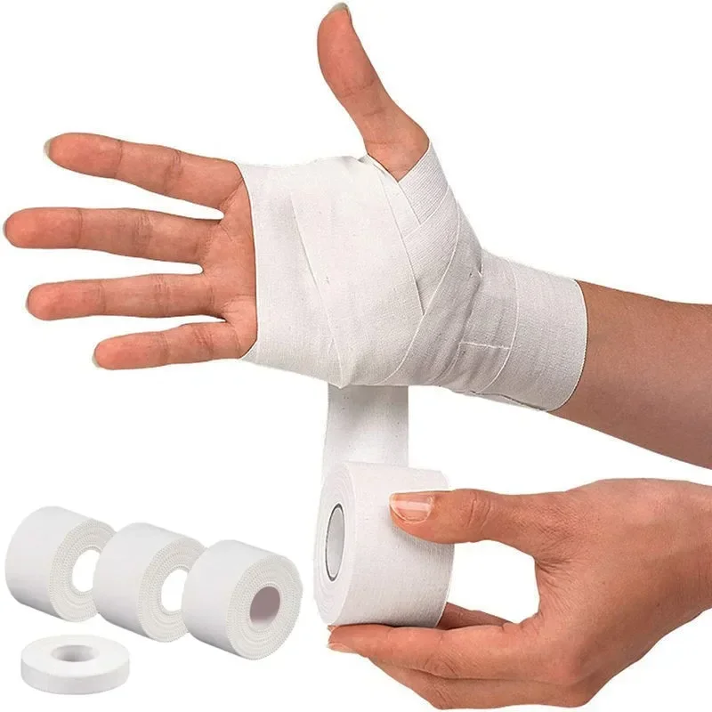 Sports White Tape Anti - Sprain Joint Support Breathable Tearable Cotton Bandage for Wrist/Knee/Ankle Protection (Multi - Sizes)