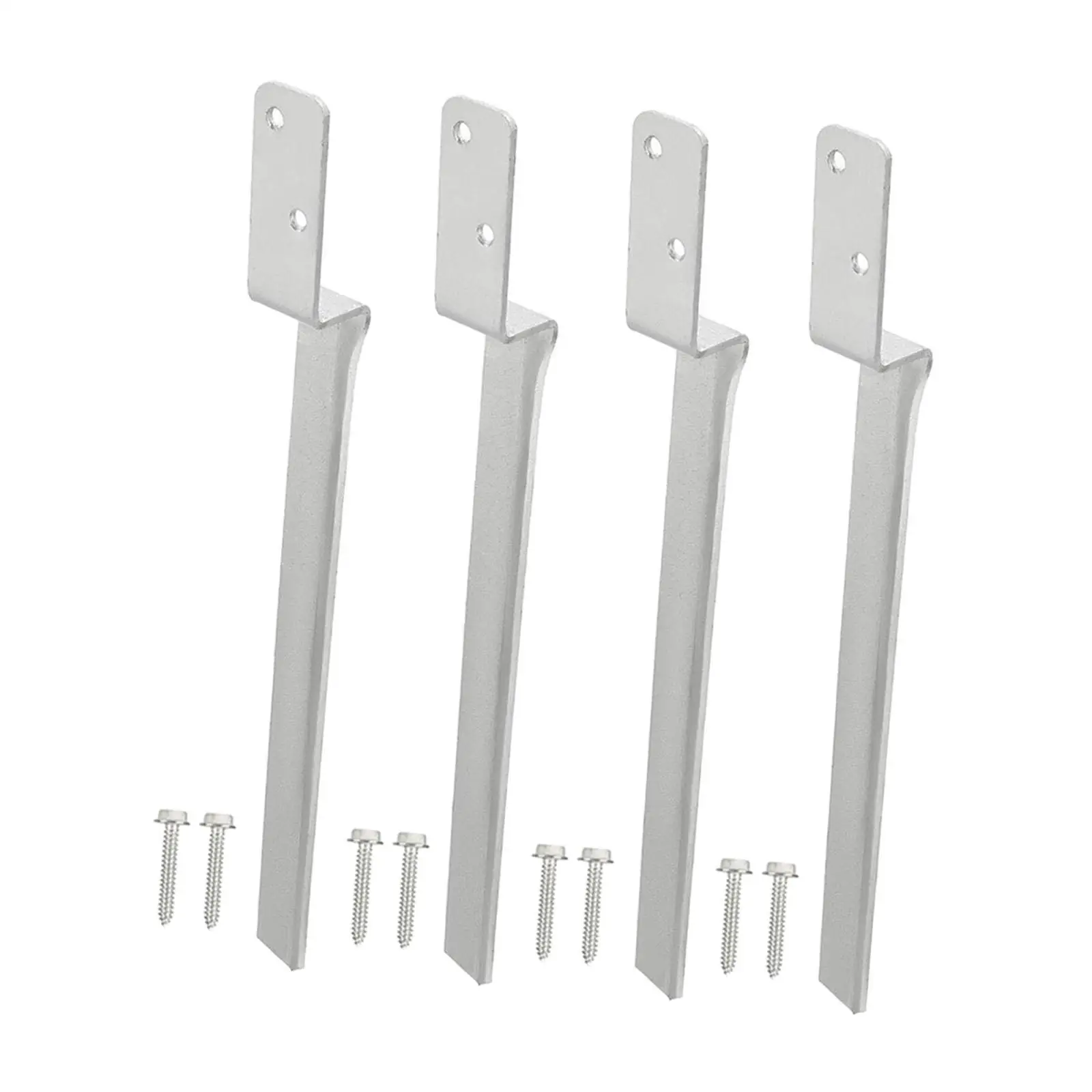 4x Fence Post Anchor Kit Easy to Use Easy to Install Heavy Duty Ground Nails