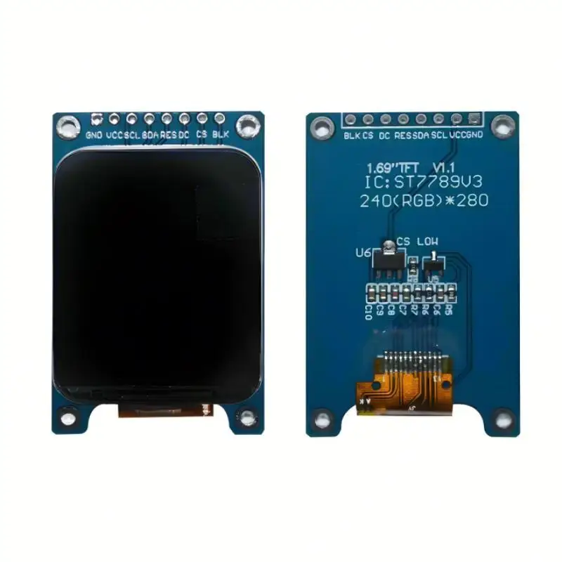 1.69 Inch ST7789 IPS LCD Display Module SPI Interface Color Screen for Hobbyist DIY Electronic Toy Development