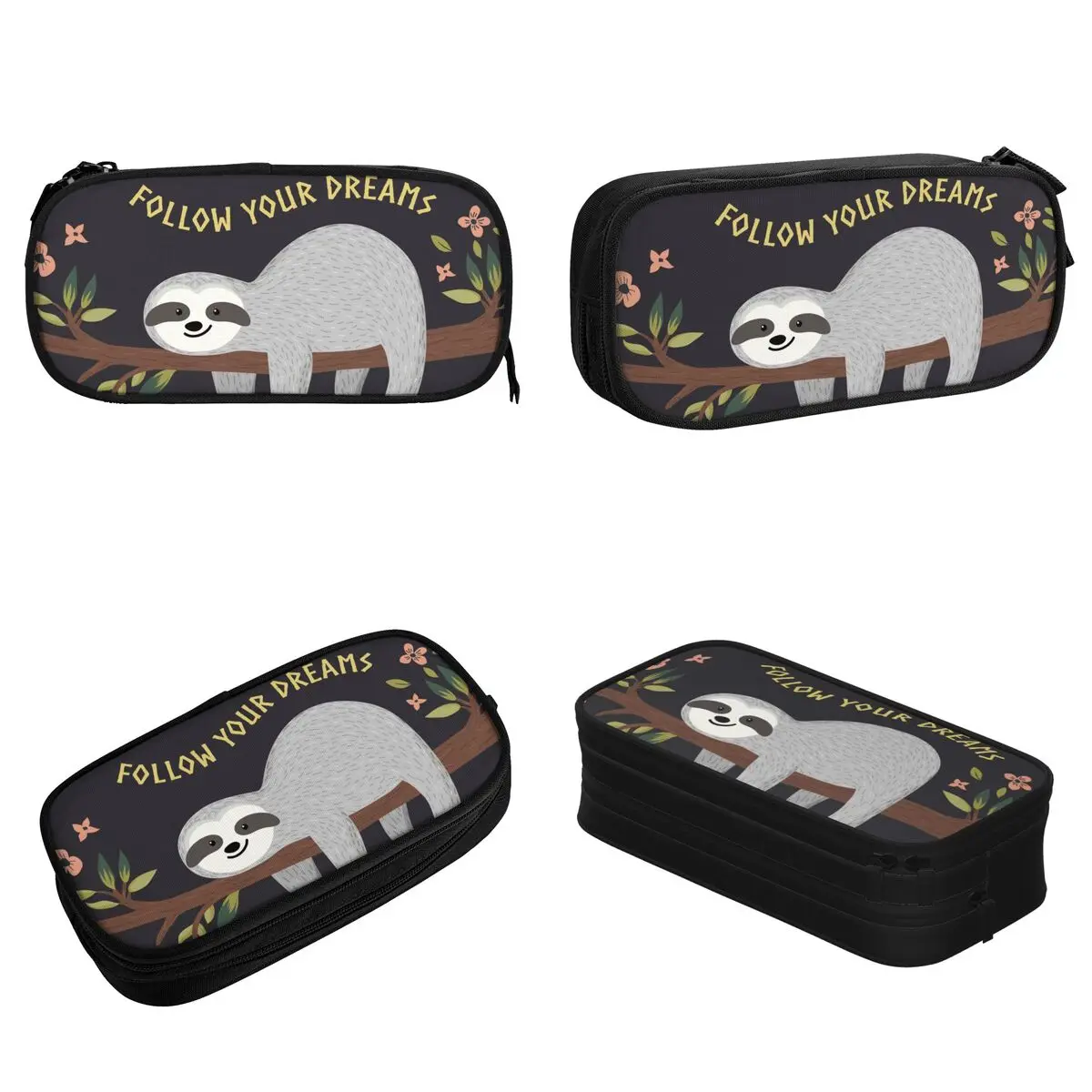 Sloth Pencil Cases Pencilcases Pen for Student Large Storage Bags Office Cosmetic Stationery