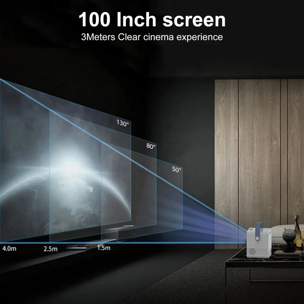 Tragbarer Projektor 9 0 Unterhaltung projektor Hoch auflösender tragbarer Projektor mit 9 0 System für zu Hause