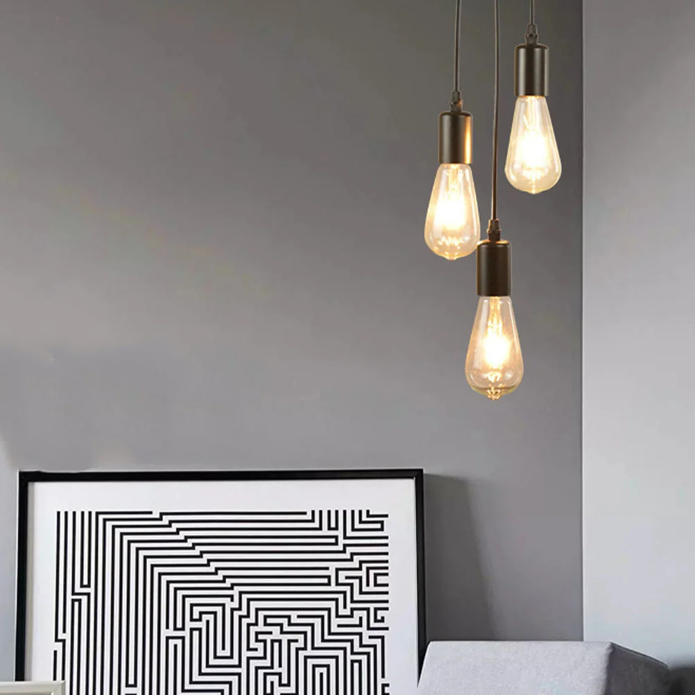 

1Pcs Household Ceiling Lamp Chandelier Three-Head Retro Vintage Lighting Decorative Light for Home Restaurant Ornament