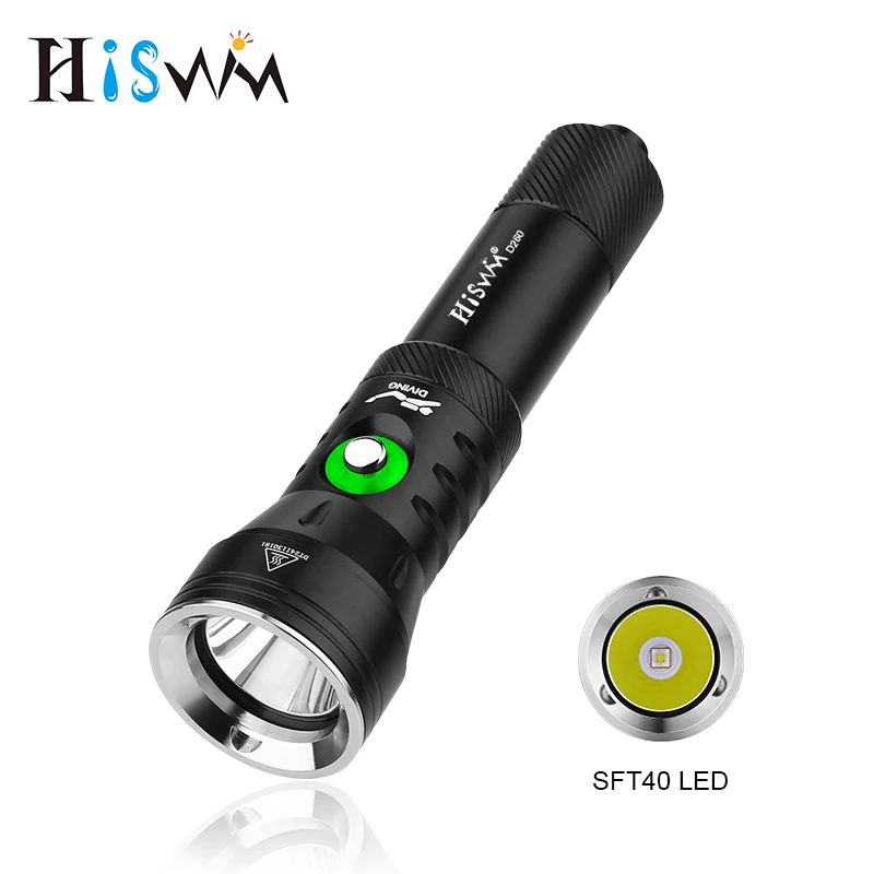 

HISWN D260 Professional diving flashlight Super Bright 2000LM IPX8 Waterproof underwater 100M Suitable for scuba diving