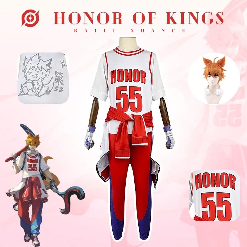 

Anime The King of Glory Cosplay Costumes Baili Xuance Thermal Gyration Halloween Cosplay Uniforms Sports School For Adult