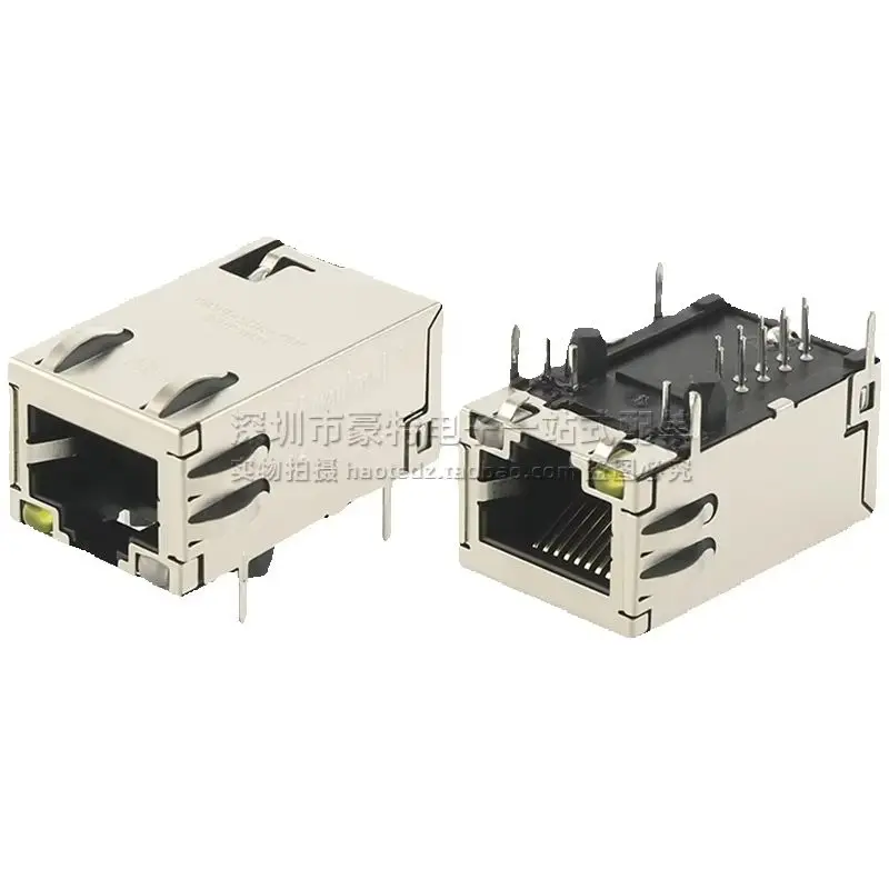 2pcs/0899-1Z1R-Y6 0899-1Z1R-Y6H importou porta gigabit RJ45 com luz e conector de filtro