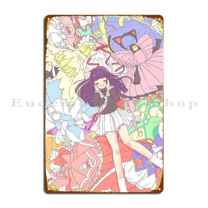 Cardcaptor Sakura Tomoyo Daidouji Metal Plaque Designing Designing Customize Create Kitchen Tin Sign Poster