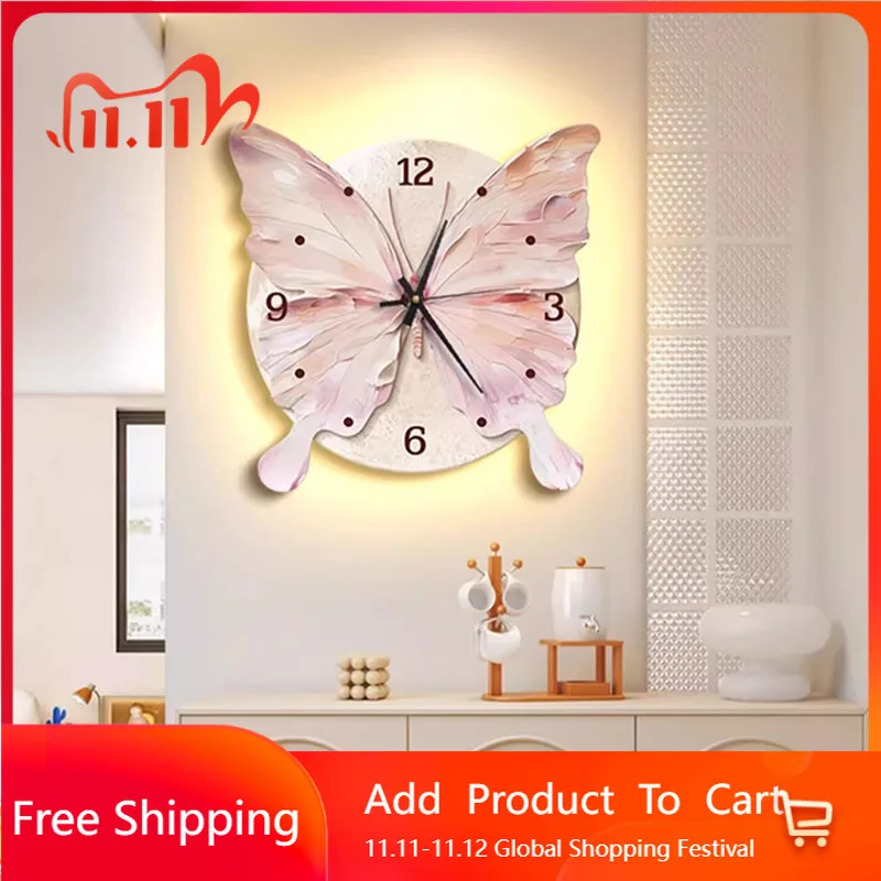 

Restaurant Mural Wall Clocks Living Room Luxury Digital Restaurant Minimalist Wall Watch Creative Saat Ornaments Home Decor