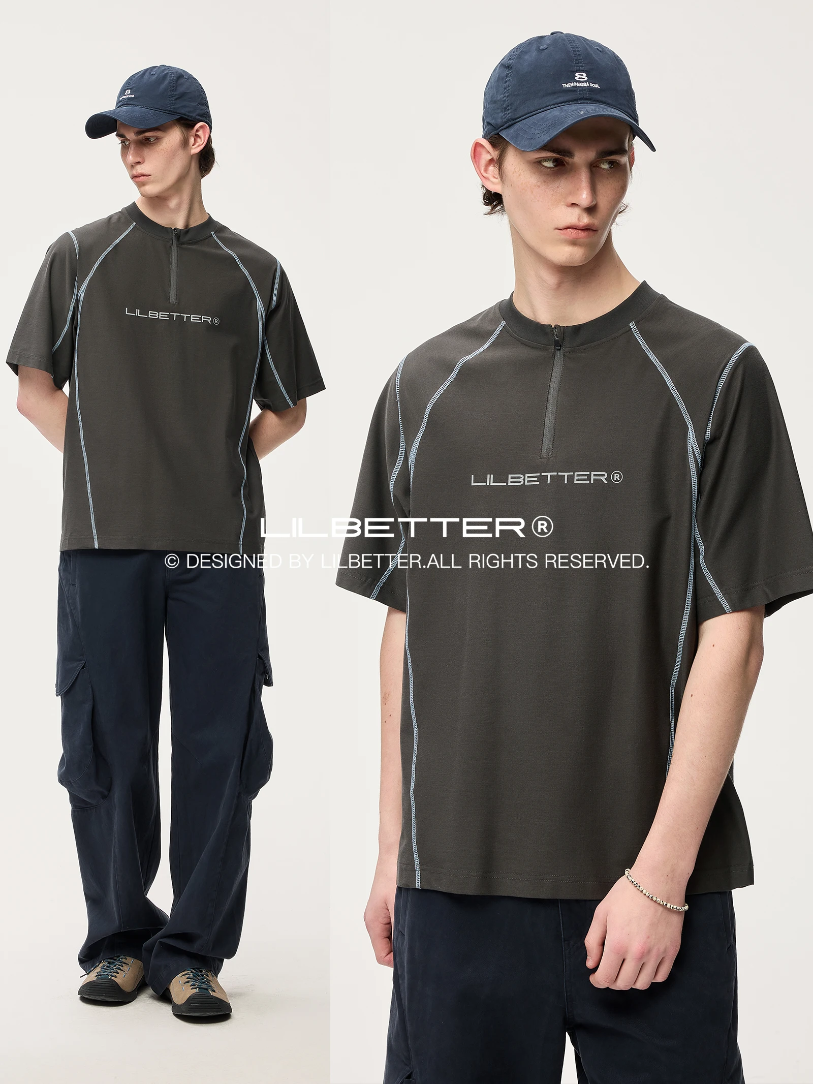 Lilbetter Men's Retro Sport Short Sleeve T-shirt Quick Dry Cool Sensation Anti-mite Print Fashionable Urban Outdoor Cotton