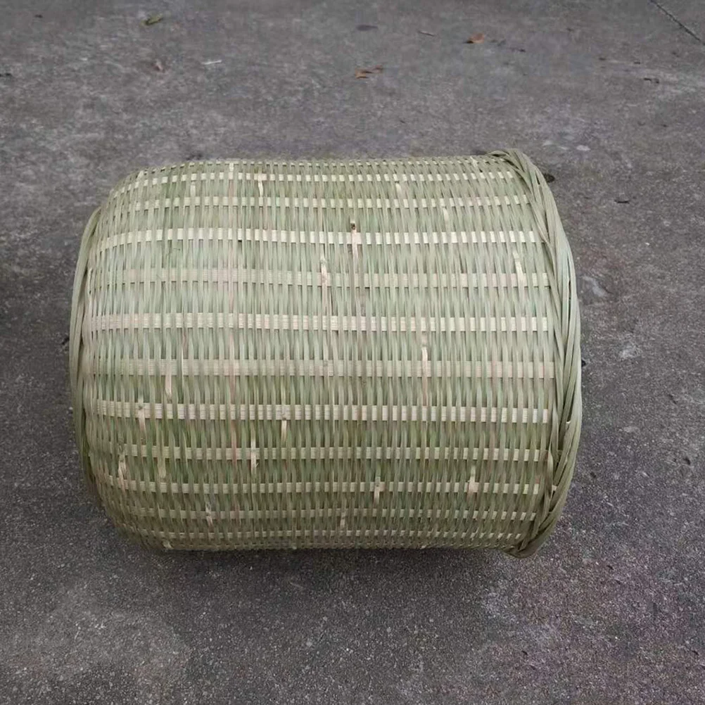 

Bamboo Woven Trash Can Household Storage Basket For Cosmetics Garbage Kitchen Home Draining Bucket Vegetable Fruit Sundries