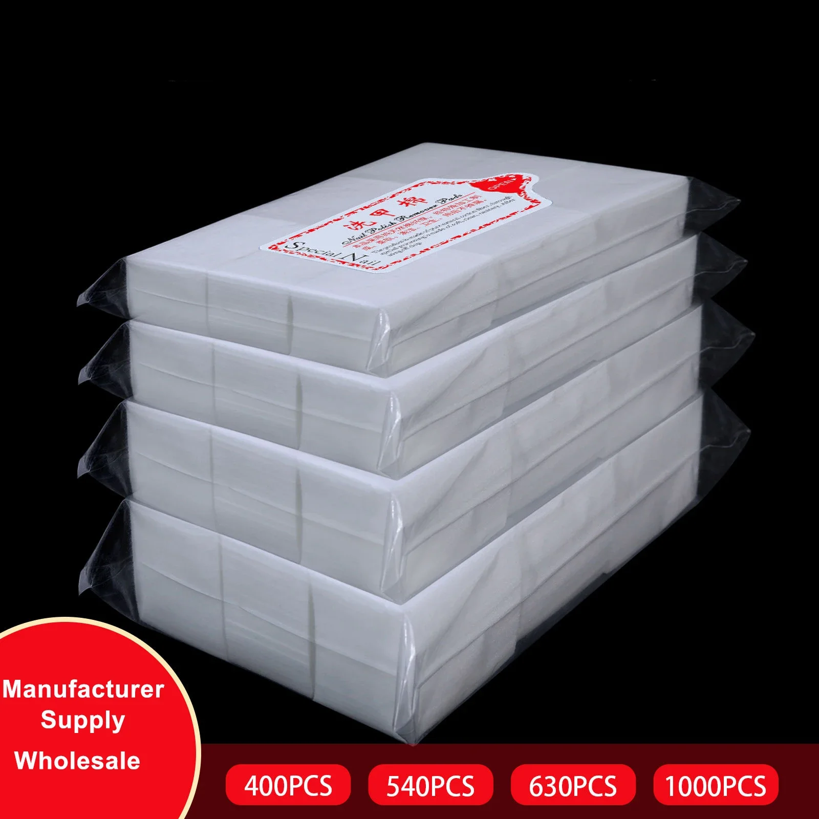 Chusteczki bezpyłowe do paznokci, chusteczki do kleju do przedłużania rzęs, miękkie włókninowe płatki do usuwania lakieru, żelu do paznokci, narzędzia do samodzielnego zdobienia paznokci.