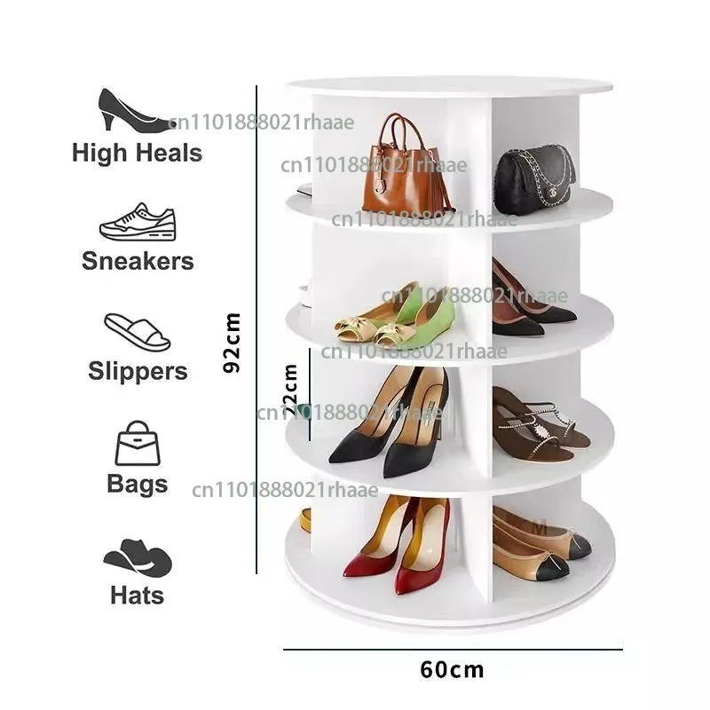 

Вращающаяся полка для обуви высотой 92 см, 4 слоя (пВХ доска), многослойная вращающаяся полка для обуви, многослойный шкаф для обуви от поплавков до потолка