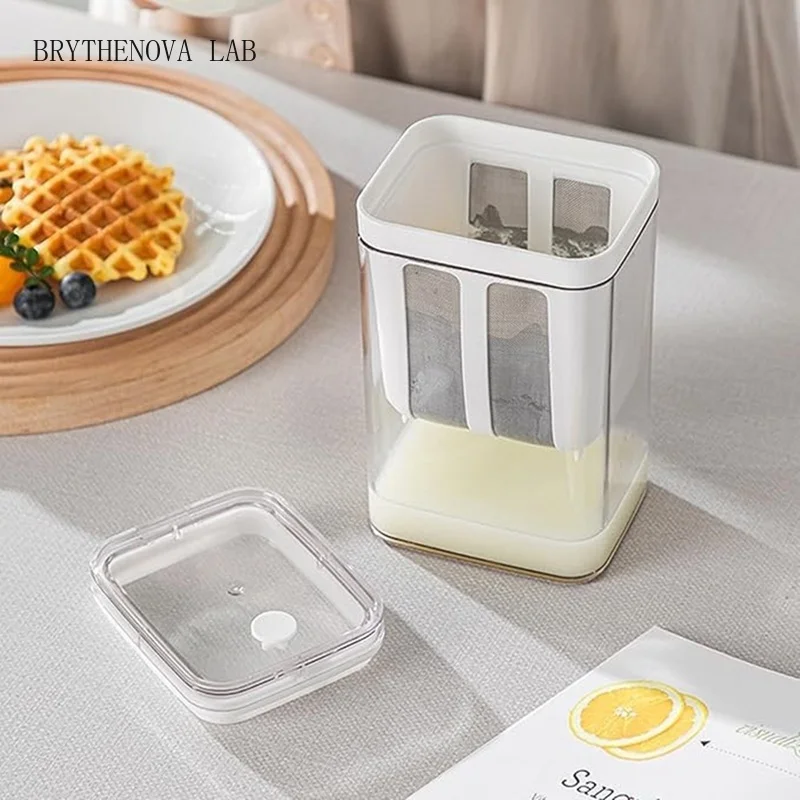 Greek Yogurt Strainer, 1800ml Multi Yoghurt Maker Strainer with Fine Bag Mesh & Lid for Thick Greek Yogurt, Soybean Milk Retail