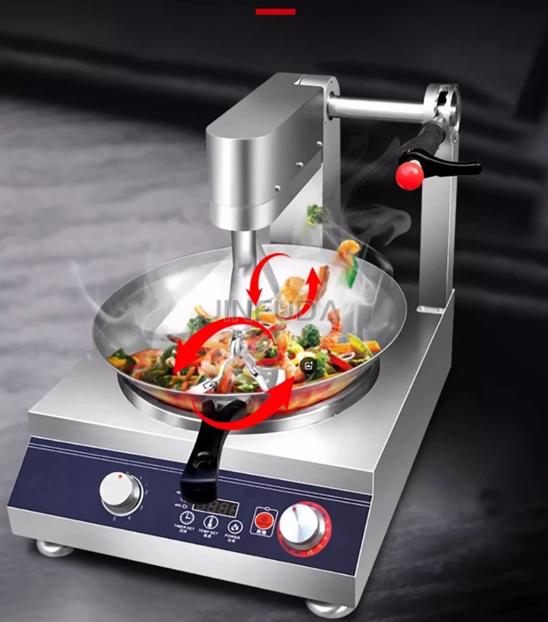 Машина для приготовления жареного риса в ресторане, вращающаяся умная плита-робот, автоматическая машина для приготовления пищи вок-повара для отеля, интеллектуальный кухонный робот