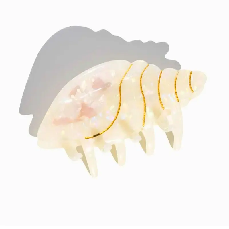 

Large Pink Conch Shell Hair Claw Clip