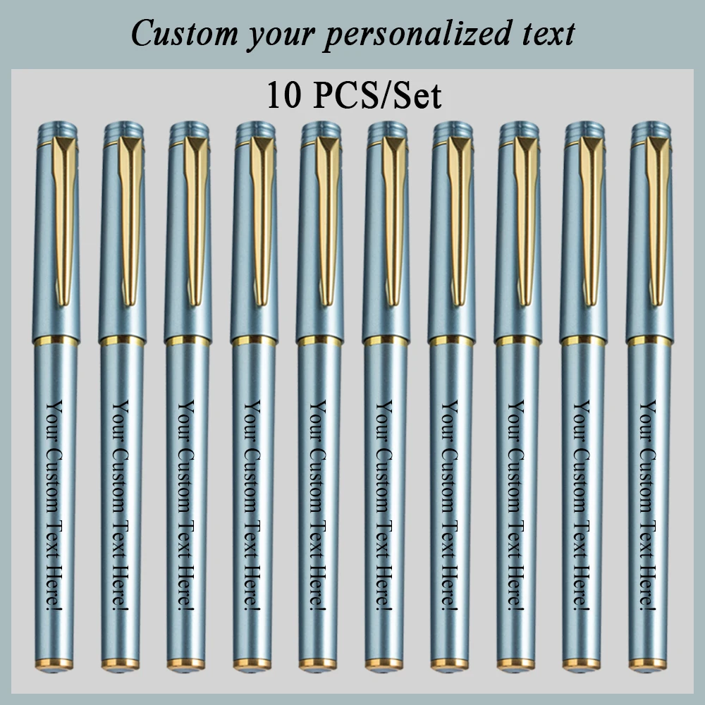 10pcs Custom Gel Pen Personalized School Supplies Stationary Luxury Writing Office Cute Funny Accessories Store Teacher Gift